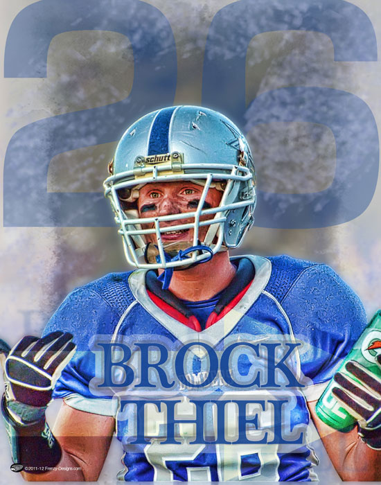 Personalized Football Poster - One Way Out - Brock Thiel