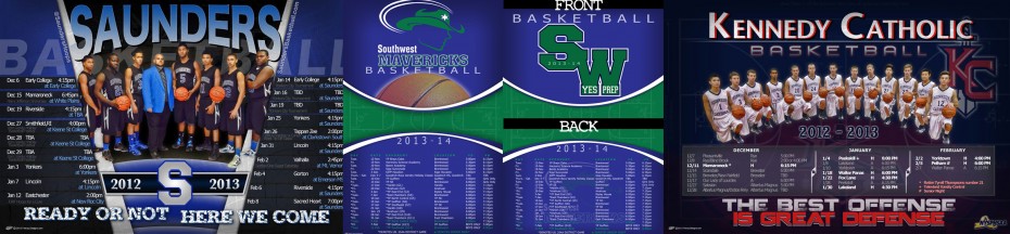 Custom Basketball Schedule Posters - Frenzy Designs